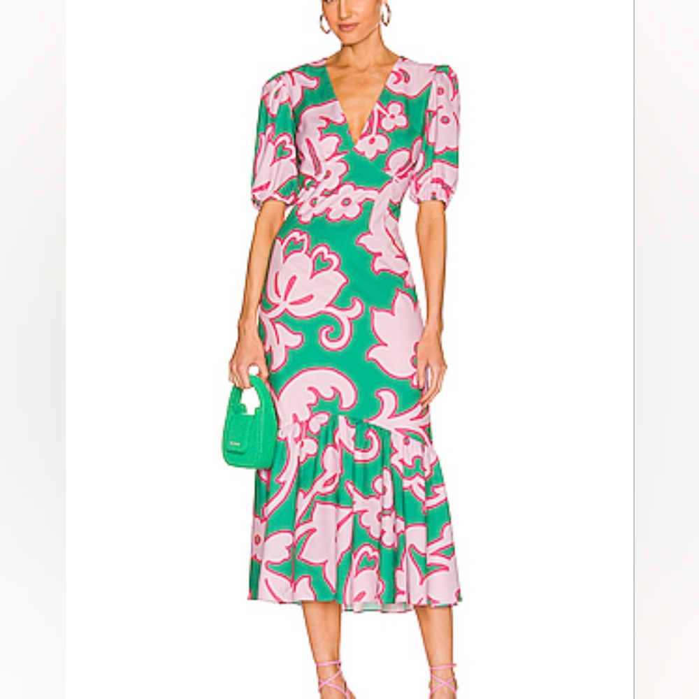 Nwt! Rhode Ester Print Floral Midaxi Dress. Sz 4